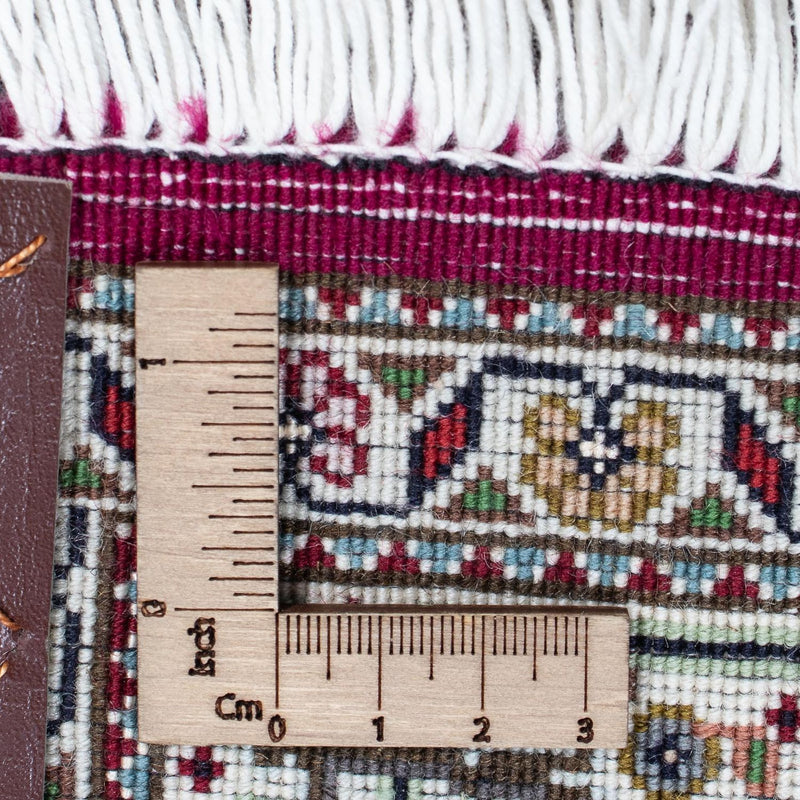 Løber Persisk tæppe - Tabriz - 344 x 80 cm - mørkerød