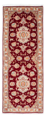 Løber Persisk tæppe - Tabriz - Royal - 208 x 80 cm - mørkerød