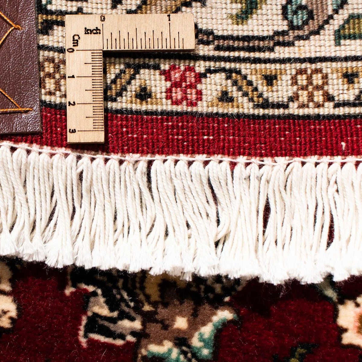 Løber Persisk tæppe - Tabriz - Royal - 312 x 77 cm - mørkerød