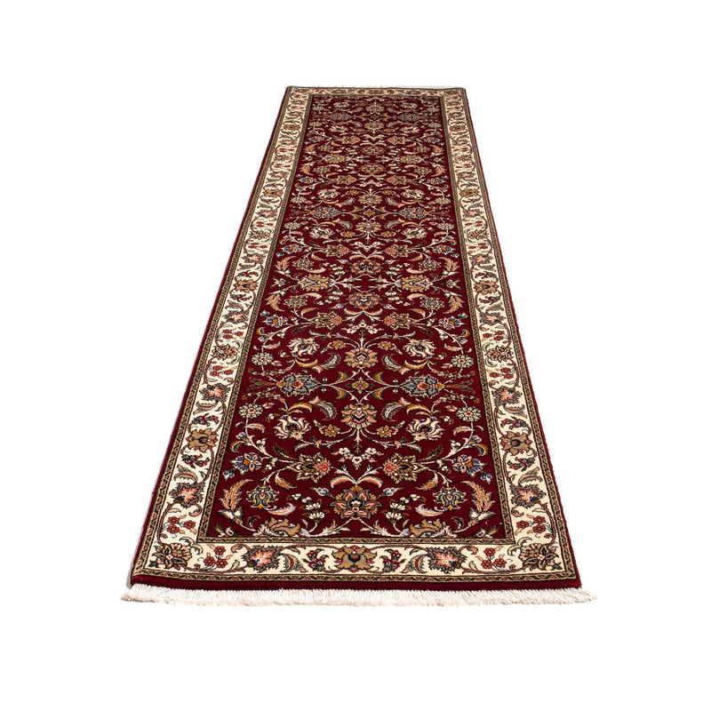 Løber Persisk tæppe - Tabriz - Royal - 322 x 85 cm - mørkerød