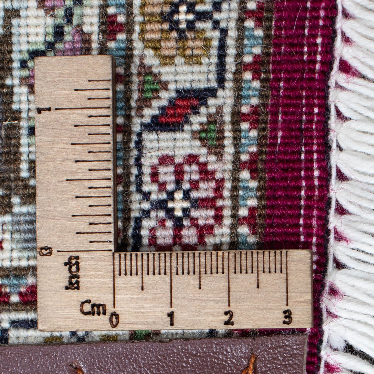 Løber Persisk tæppe - Tabriz - 343 x 82 cm - mørkerød