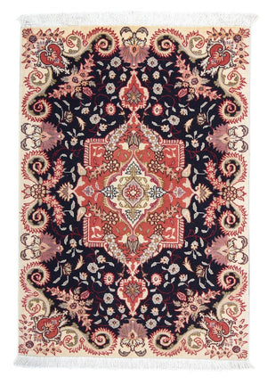 Persisk tæppe - Tabriz - Royal - 92 x 61 cm - mørkeblå