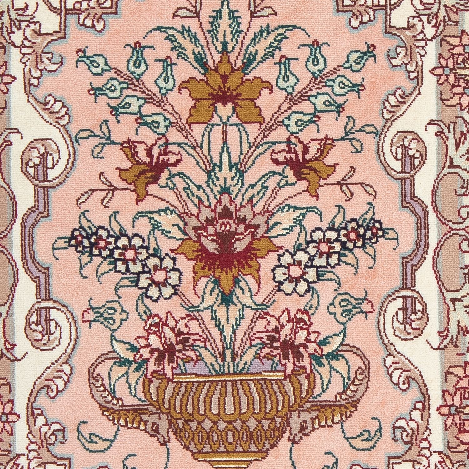 Persisk tæppe - Tabriz - Royal - 92 x 59 cm - lysrød