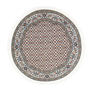 Persisk tæppe - Tabriz - Royal rundt  - 150 x 150 cm - beige