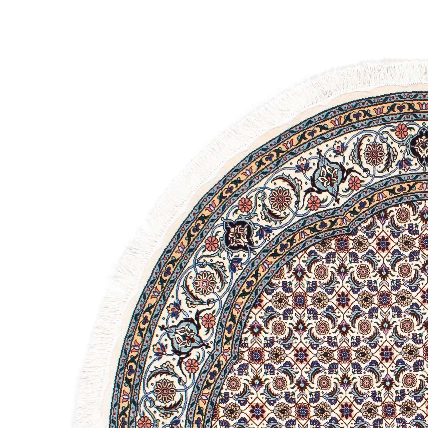 Persisk tæppe - Tabriz - Royal rundt  - 150 x 150 cm - beige