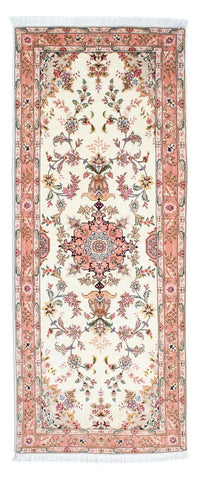 Løber Persisk tæppe - Tabriz - Royal - 212 x 82 cm - beige