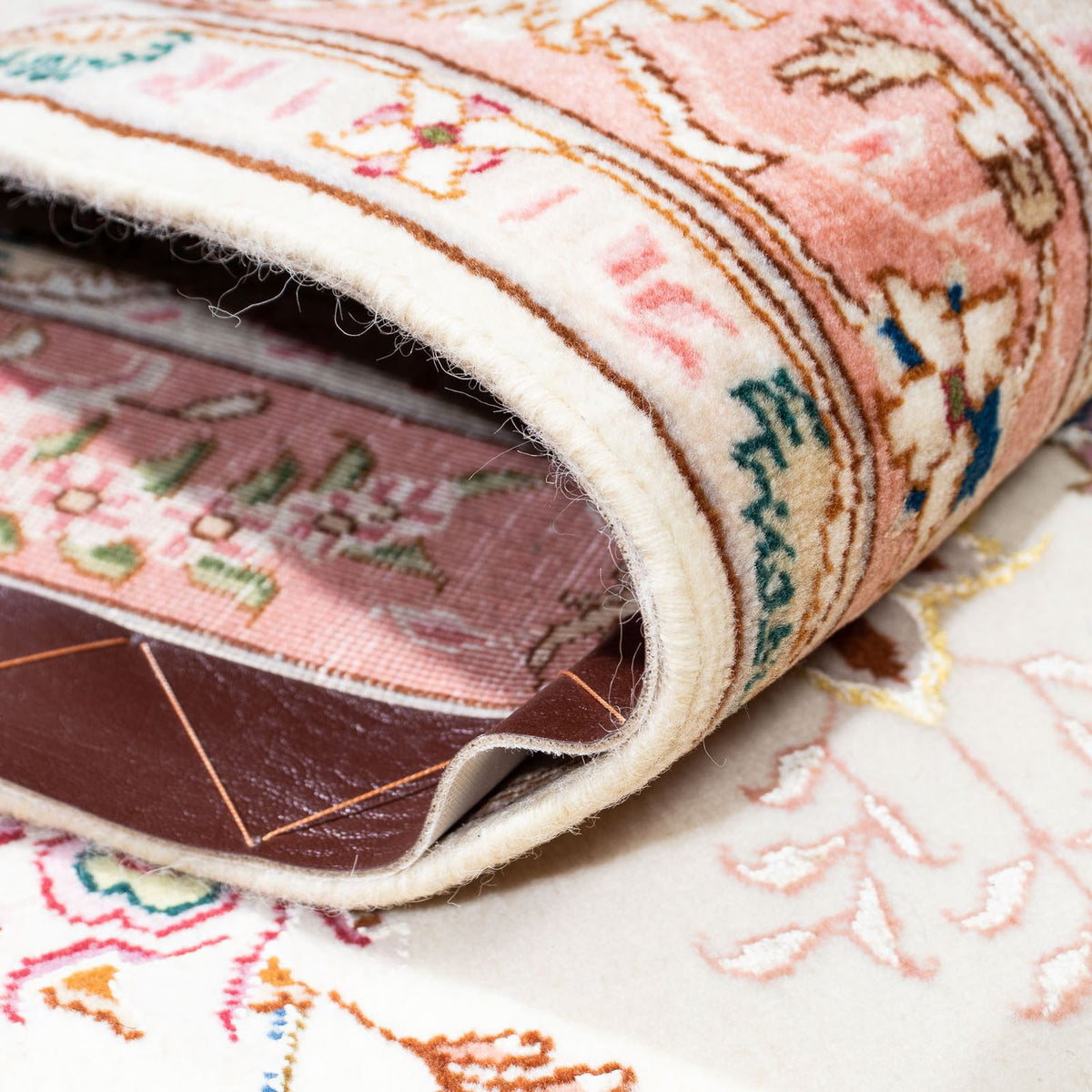 Løber Persisk tæppe - Tabriz - Royal - 212 x 82 cm - beige