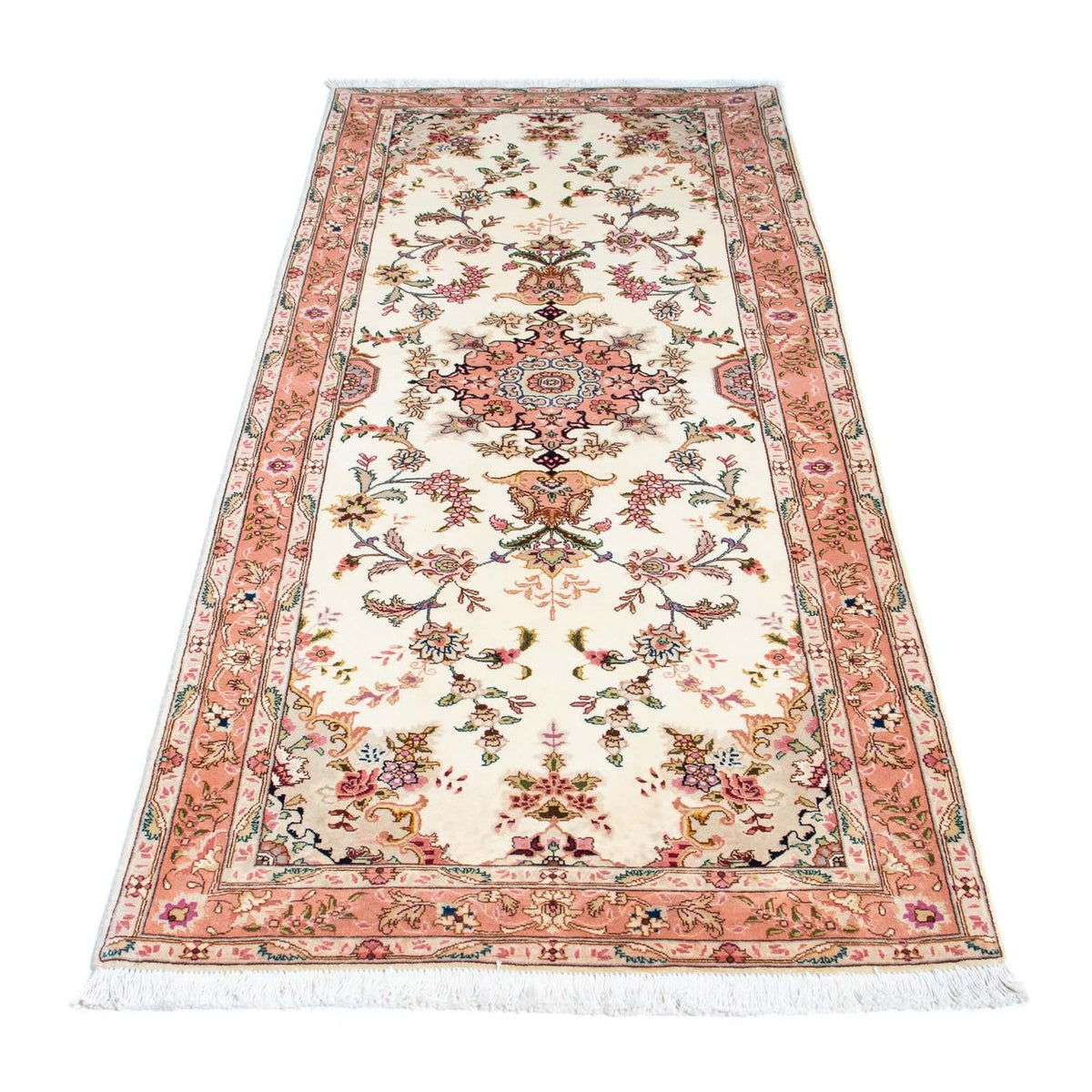 Løber Persisk tæppe - Tabriz - Royal - 212 x 82 cm - beige