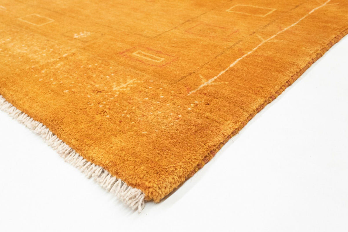 Gabbeh-tæppe - Persisk - 193 x 151 cm - guld