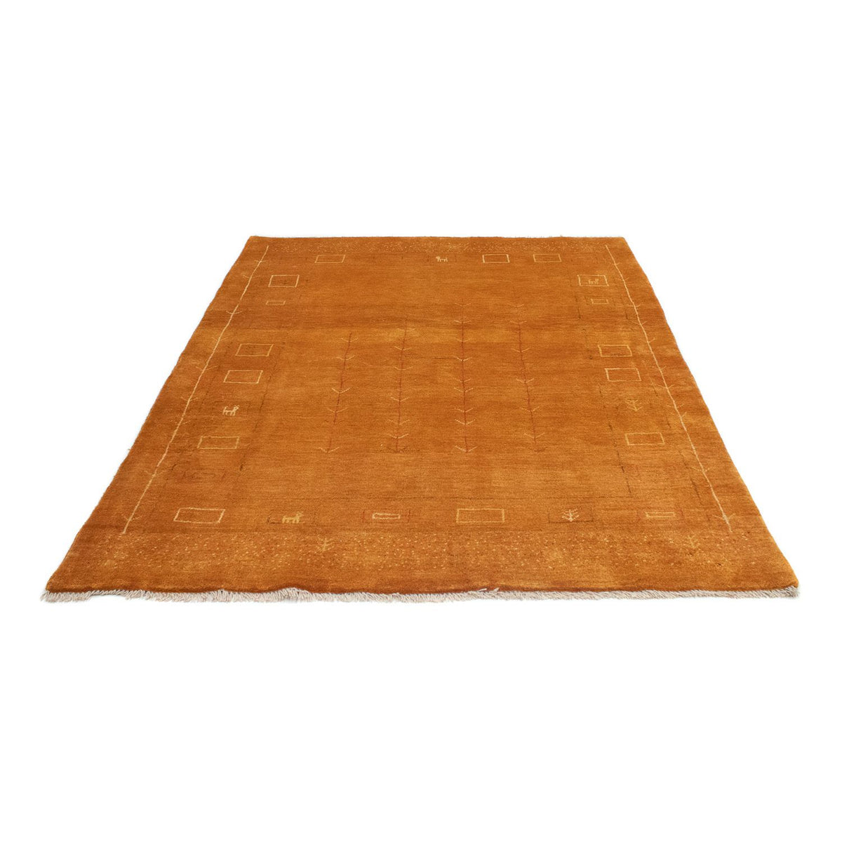 Gabbeh-tæppe - Persisk - 193 x 151 cm - guld