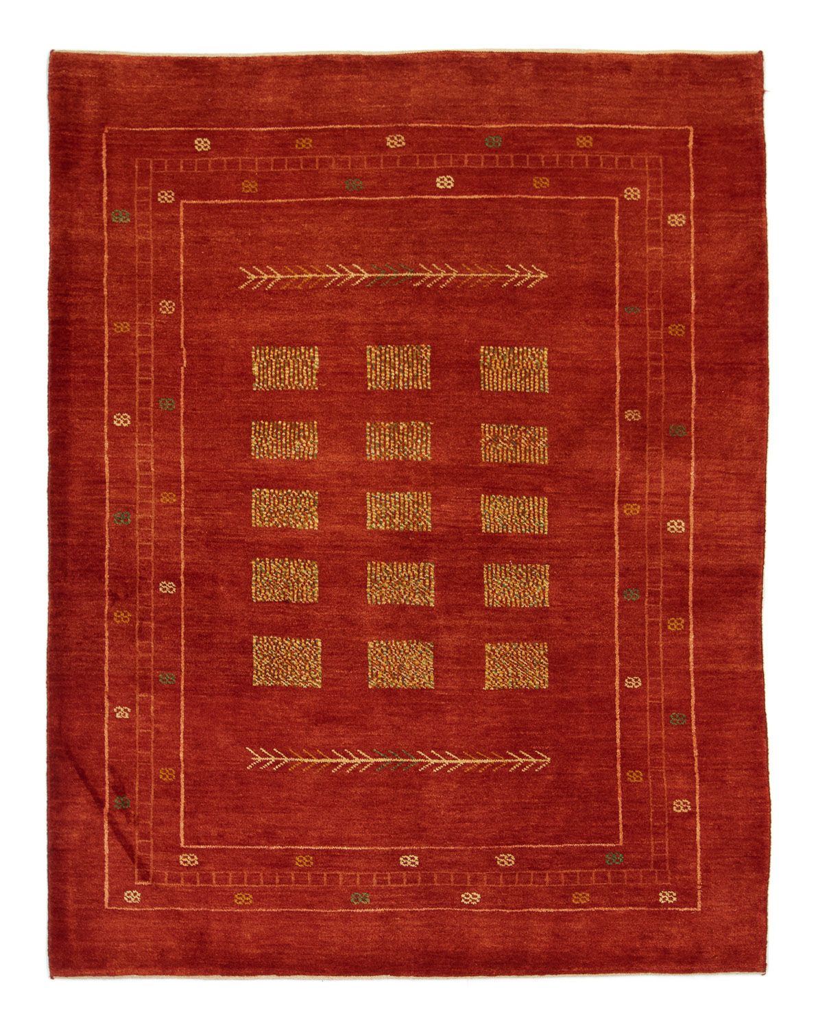 Gabbeh-tæppe - Persisk - 193 x 149 cm - rød