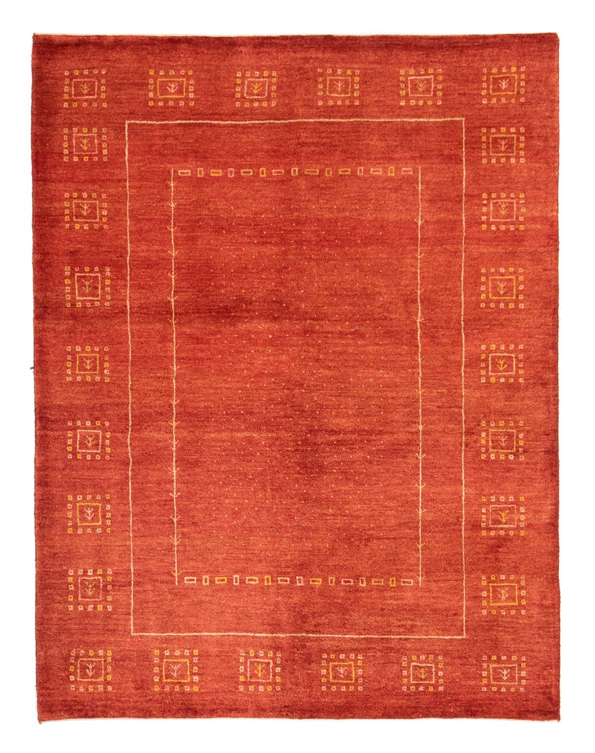 Gabbeh-tæppe - Persisk - 194 x 150 cm - rød