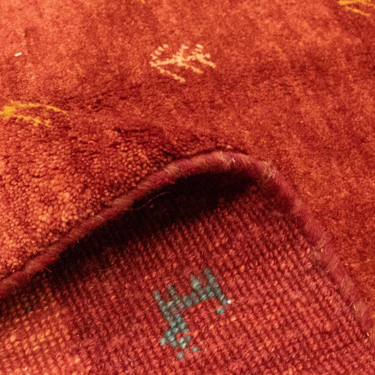 Gabbeh-tæppe - Persisk - 229 x 173 cm - mørkerød