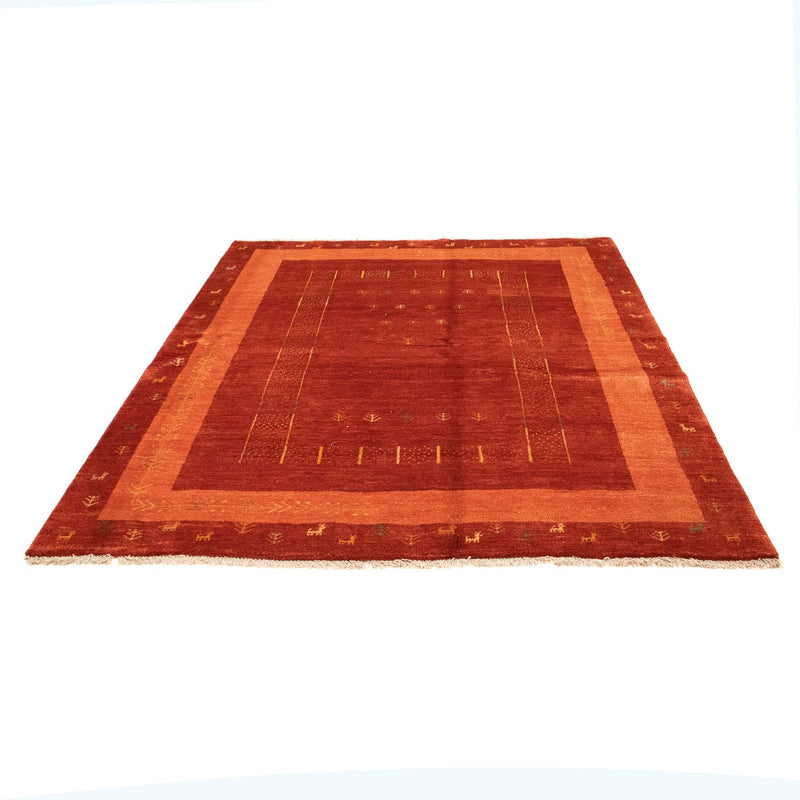Gabbeh-tæppe - Persisk - 229 x 173 cm - mørkerød