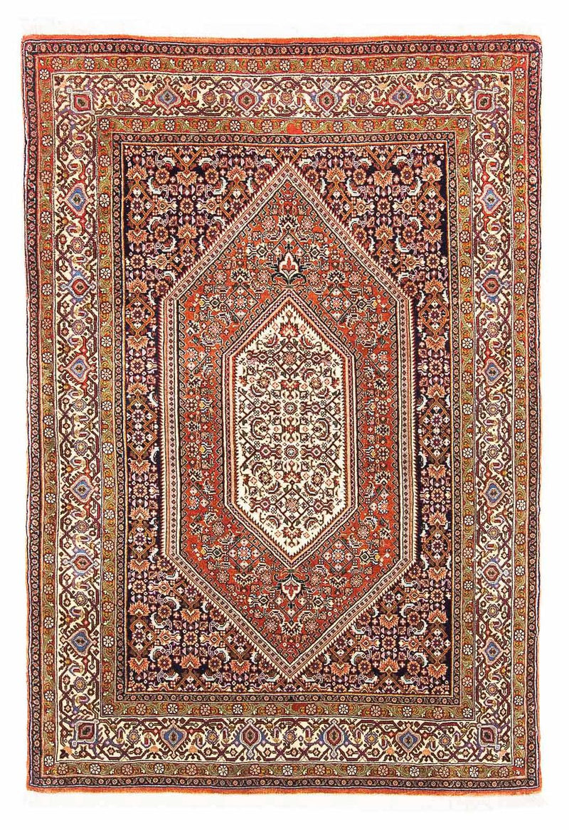 Persisk tæppe - Bijar - 153 x 108 cm - lysrød