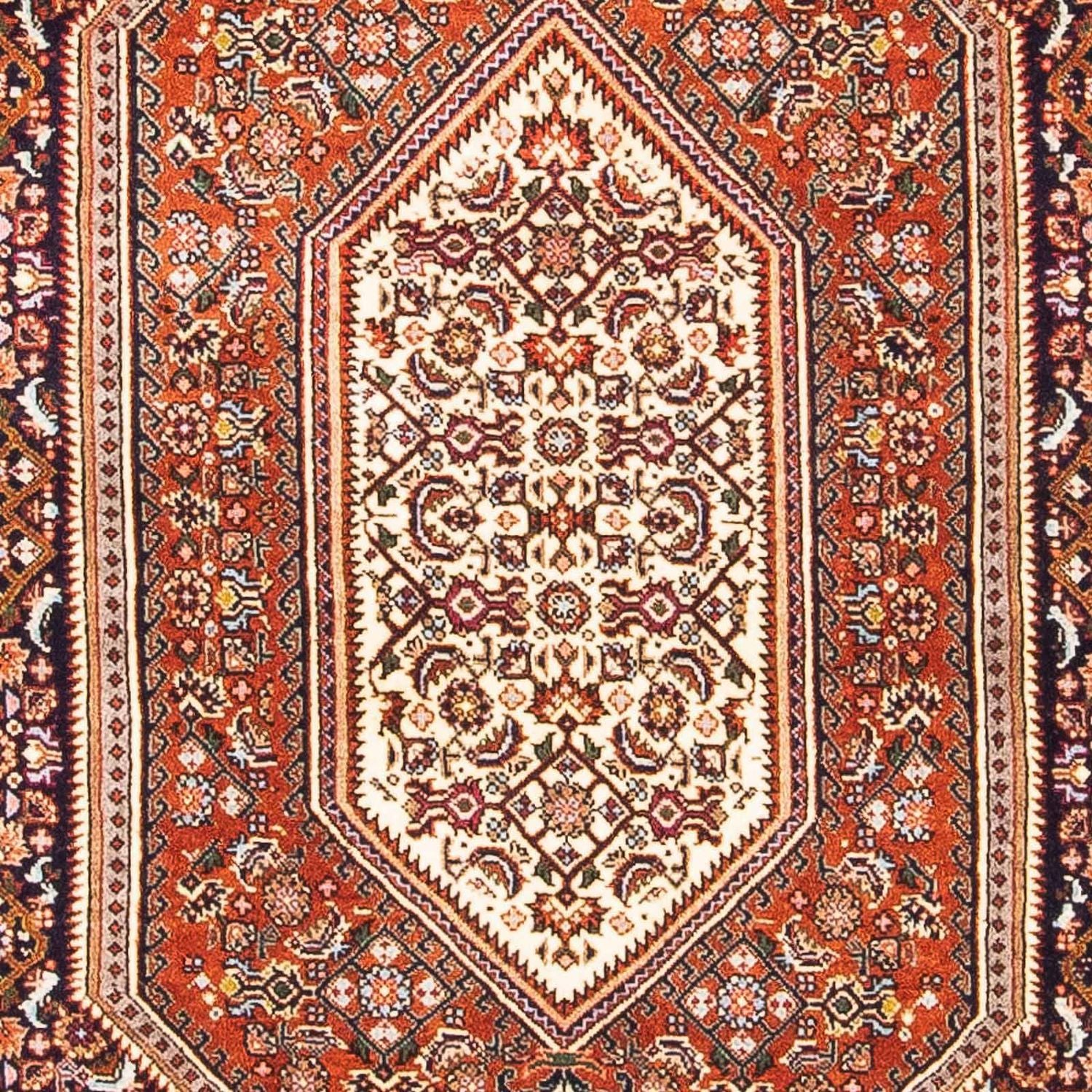 Persisk tæppe - Bijar - 153 x 108 cm - lysrød