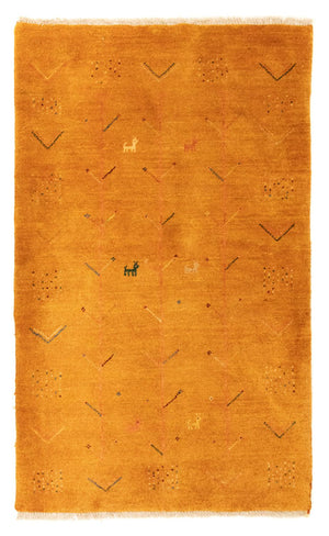Gabbeh-tæppe - Persisk - 130 x 81 cm - guld