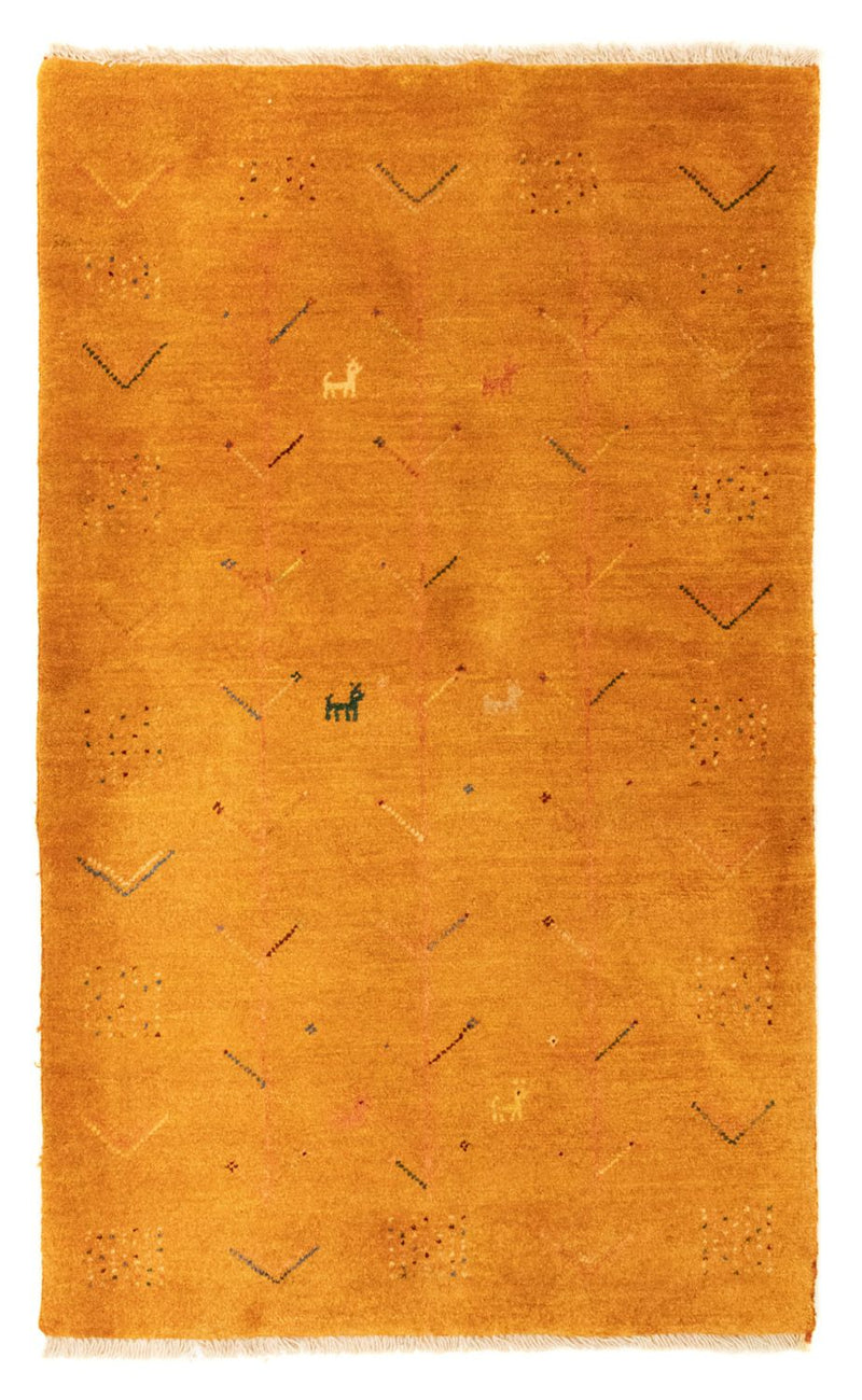 Gabbeh-tæppe - Persisk - 130 x 81 cm - guld