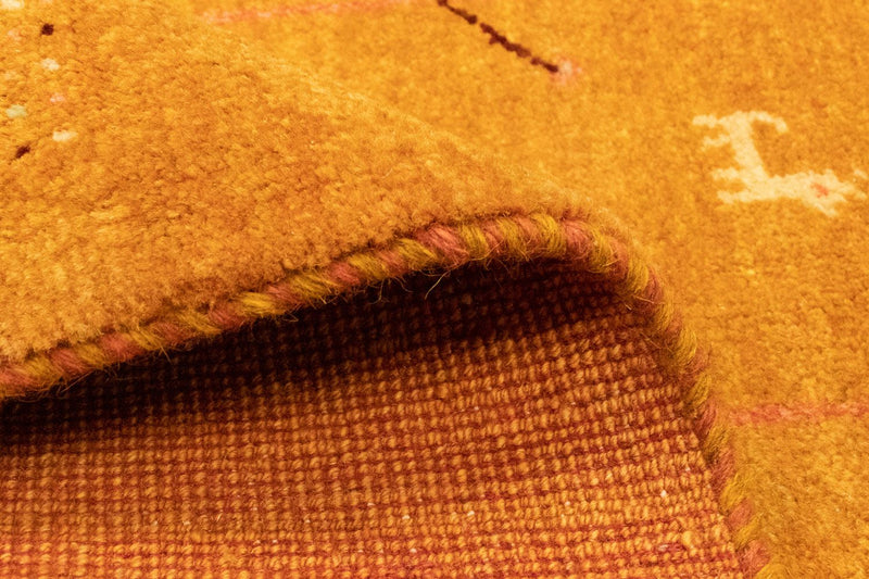 Gabbeh-tæppe - Persisk - 130 x 81 cm - guld