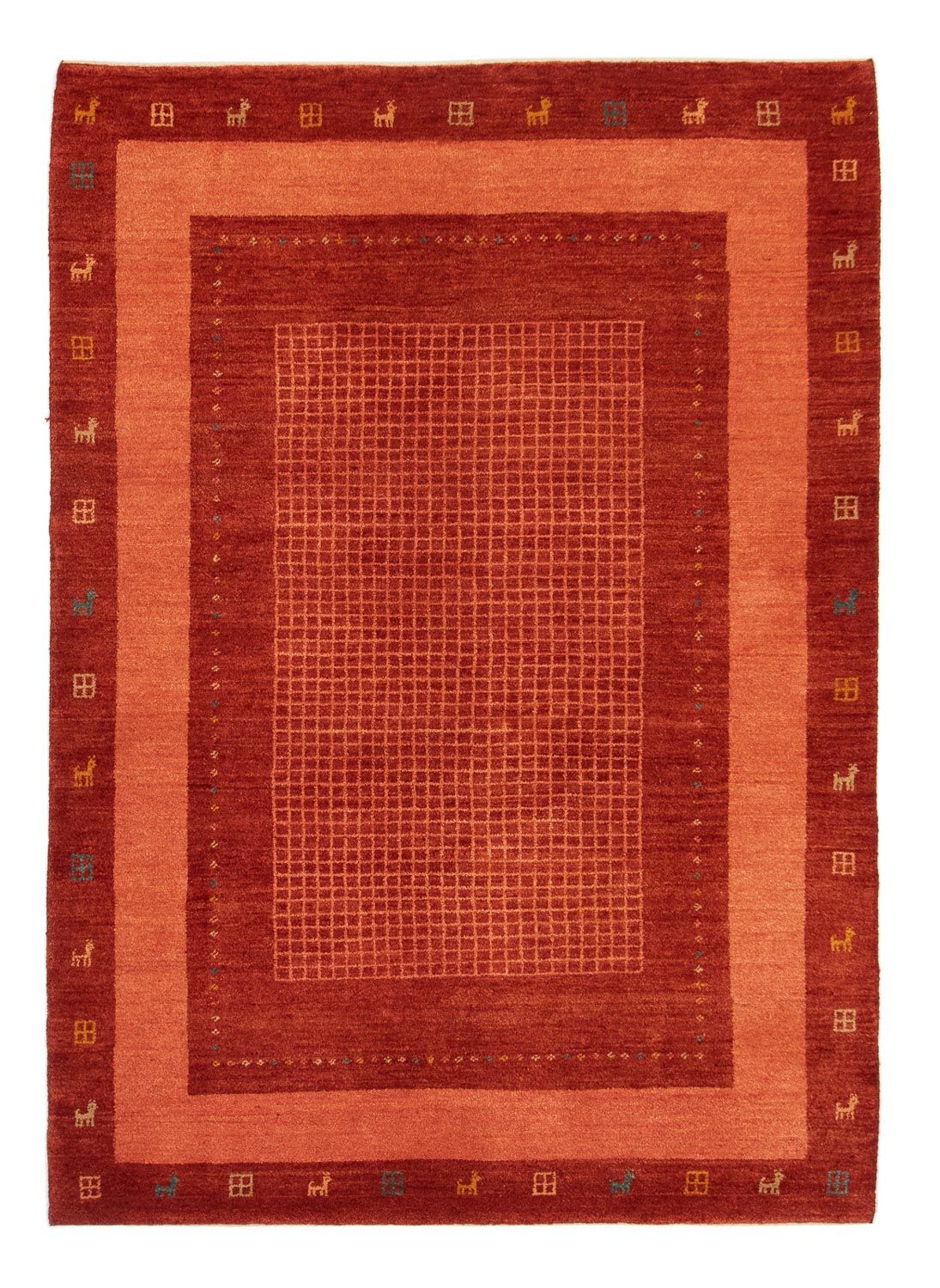 Gabbeh-tæppe - Persisk - 201 x 146 cm - rød