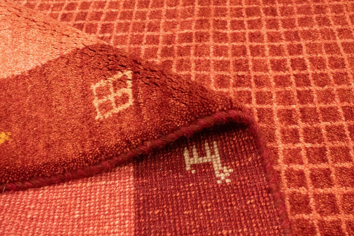 Gabbeh-tæppe - Persisk - 201 x 146 cm - rød