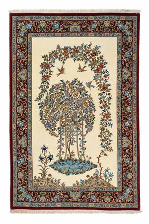 Persisk tæppe - Ghom - 205 x 135 cm - beige