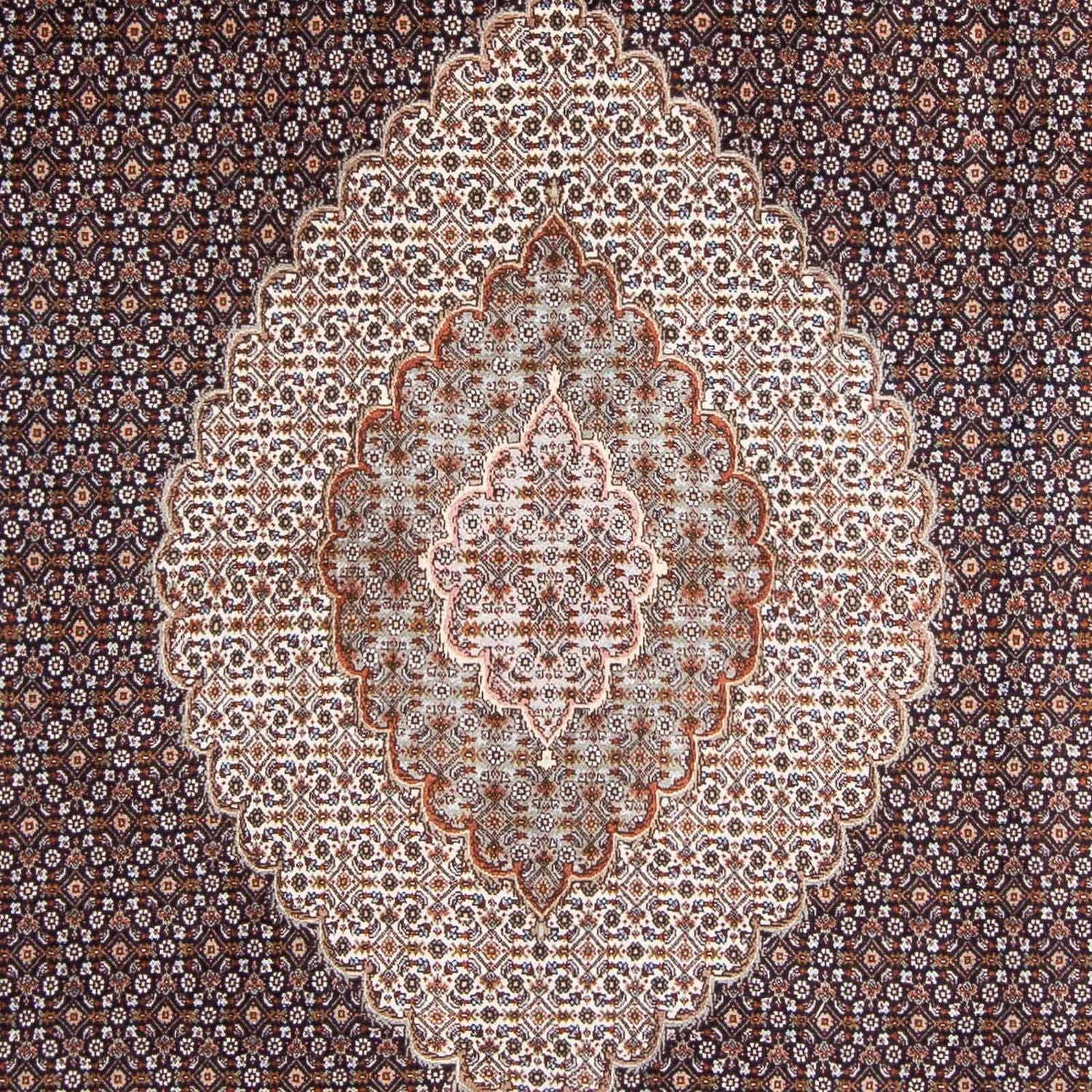 Persisk tæppe - Tabriz - 295 x 200 cm - mørkeblå