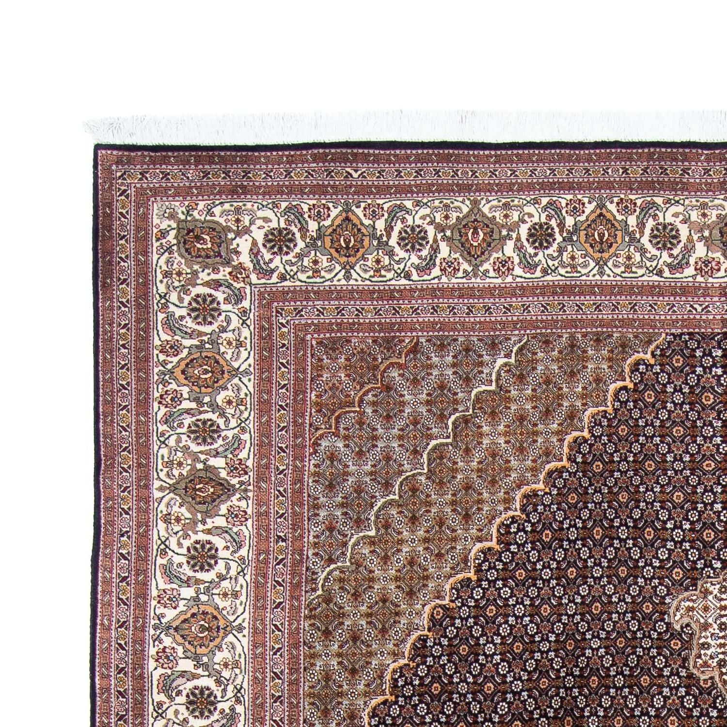 Persisk tæppe - Tabriz - 295 x 200 cm - mørkeblå