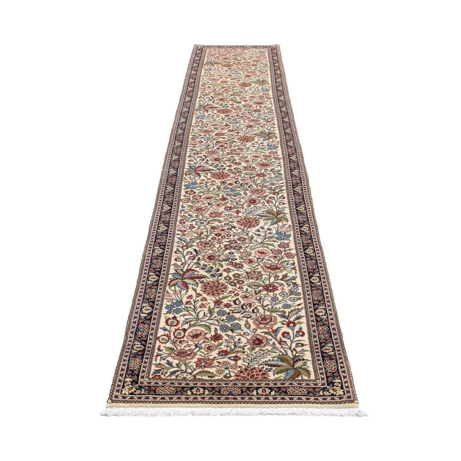 Løber Persisk tæppe - Ghom - 400 x 70 cm - beige