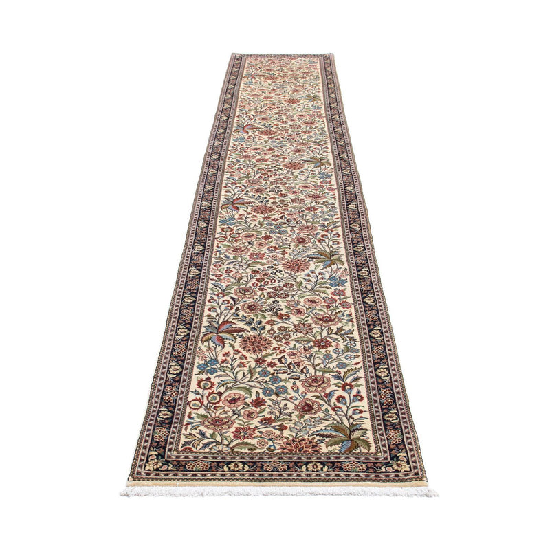 Løber Persisk tæppe - Ghom - 400 x 70 cm - beige