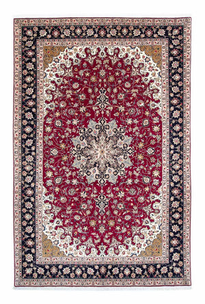 Persisk tæppe - Tabriz - Royal - 308 x 203 cm - mørkerød