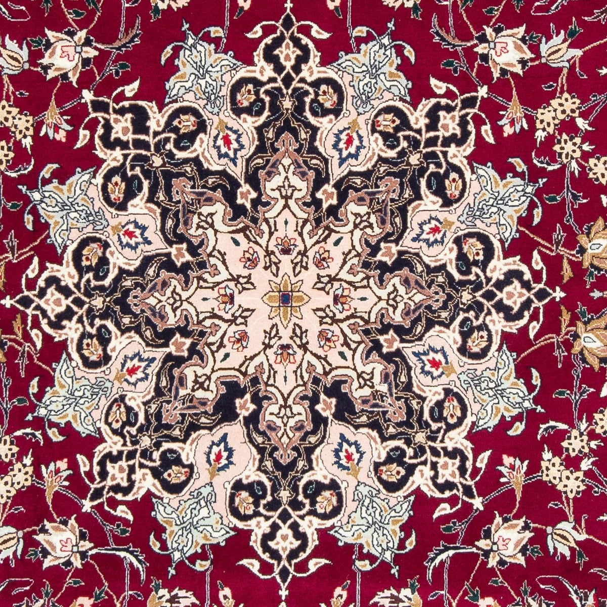 Persisk tæppe - Tabriz - Royal - 308 x 203 cm - mørkerød