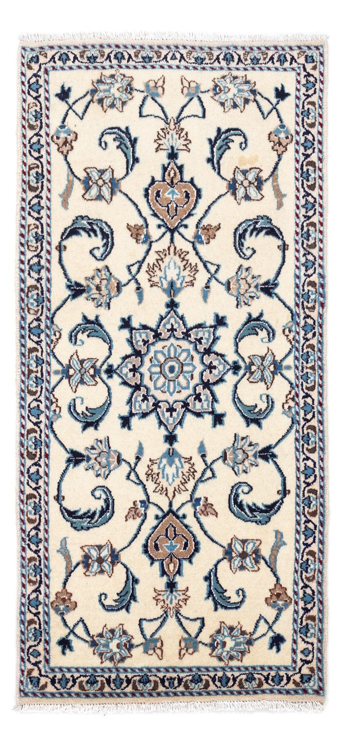 Persisk tæppe - Nain - 135 x 67 cm - beige
