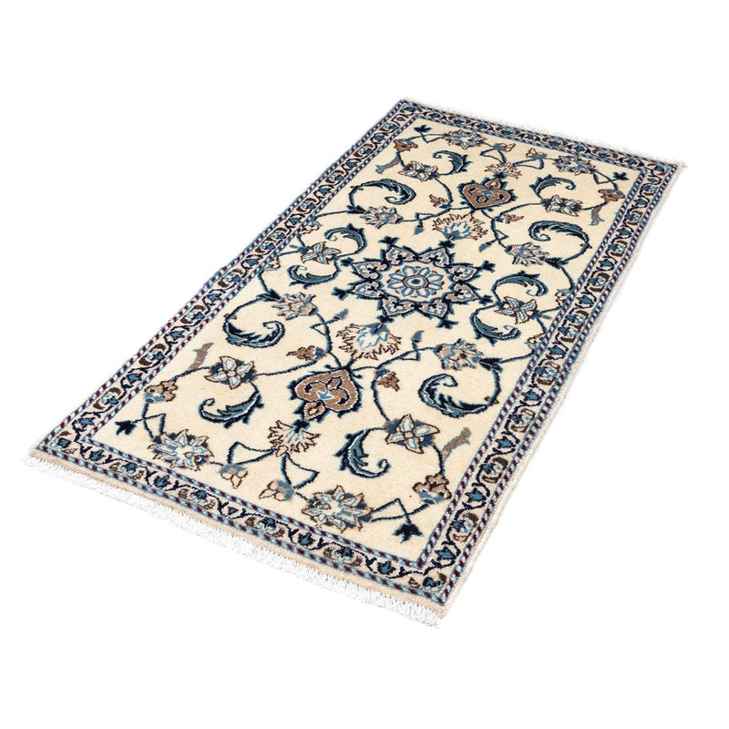 Persisk tæppe - Nain - 135 x 67 cm - beige