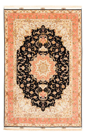 Persisk tæppe - Tabriz - 297 x 198 cm - mørkeblå