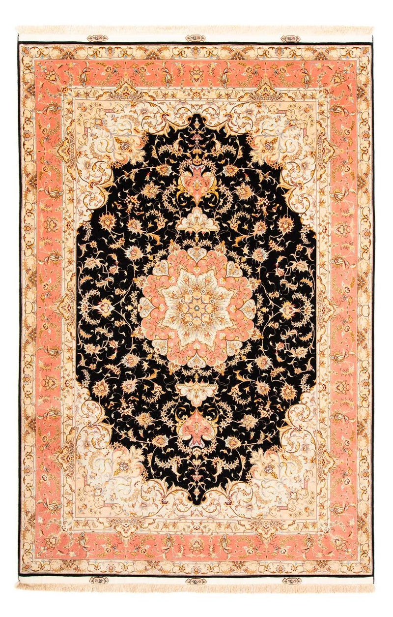 Persisk tæppe - Tabriz - 297 x 198 cm - mørkeblå