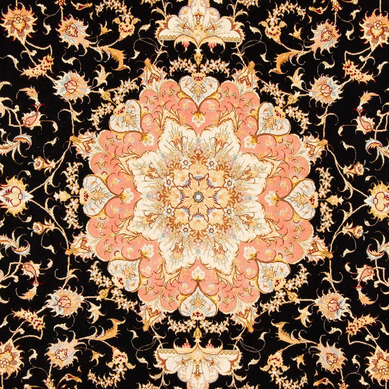 Persisk tæppe - Tabriz - 297 x 198 cm - mørkeblå
