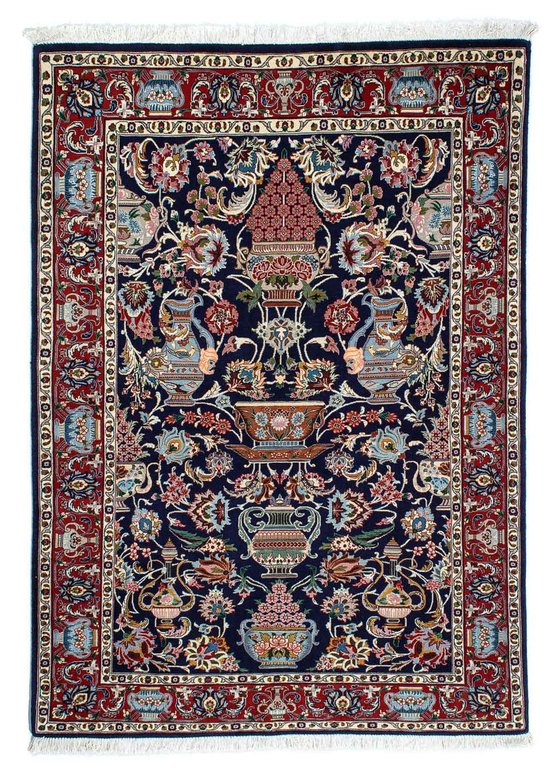 Persisk tæppe - Ghom - 188 x 135 cm - mørkeblå