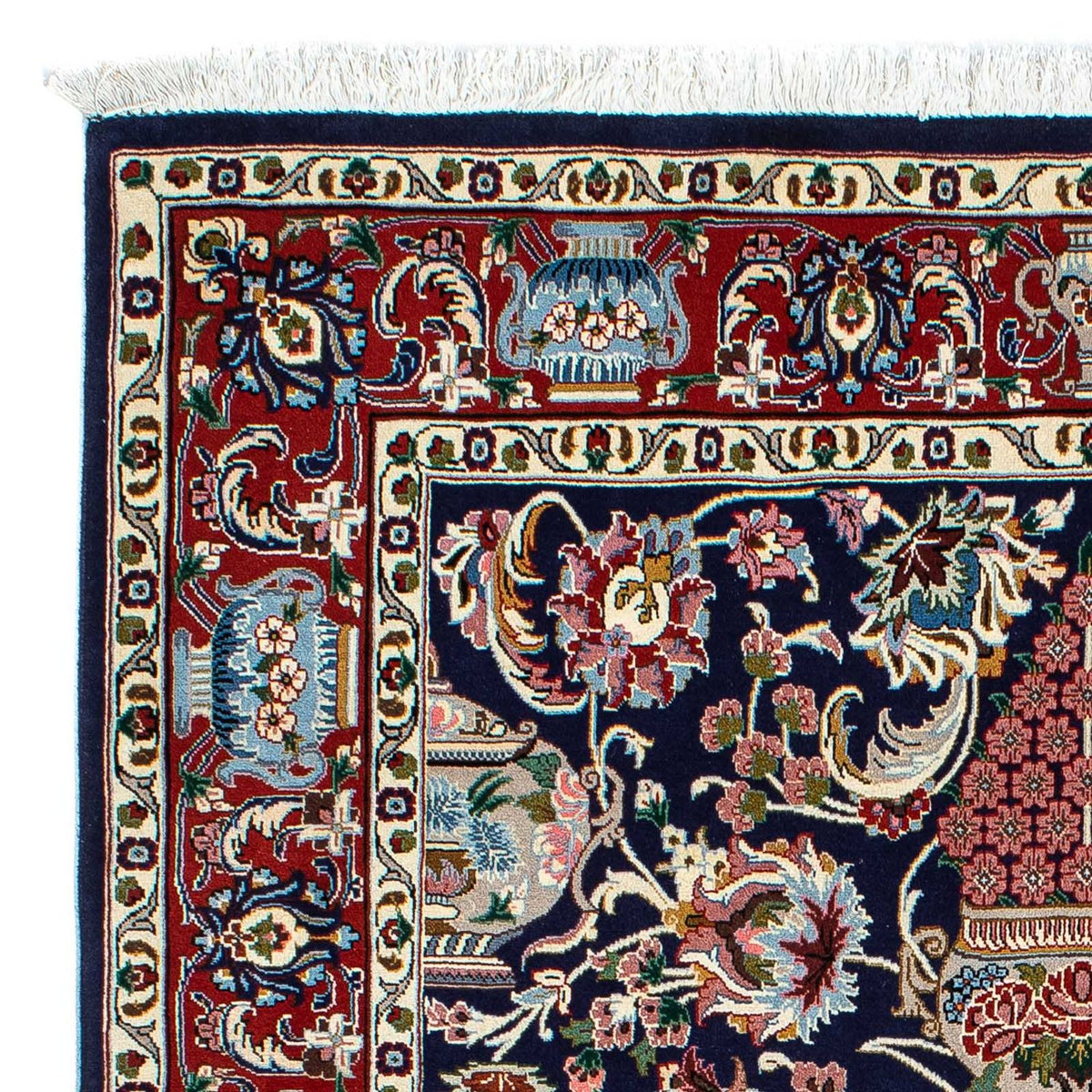 Persisk tæppe - Ghom - 188 x 135 cm - mørkeblå