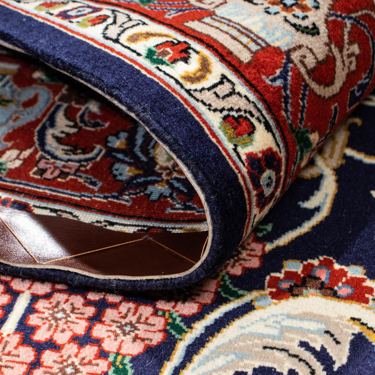 Persisk tæppe - Ghom - 188 x 135 cm - mørkeblå