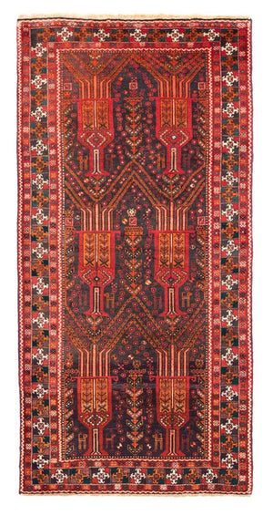 Løber Baluch-tæppe - 239 x 111 cm - rust