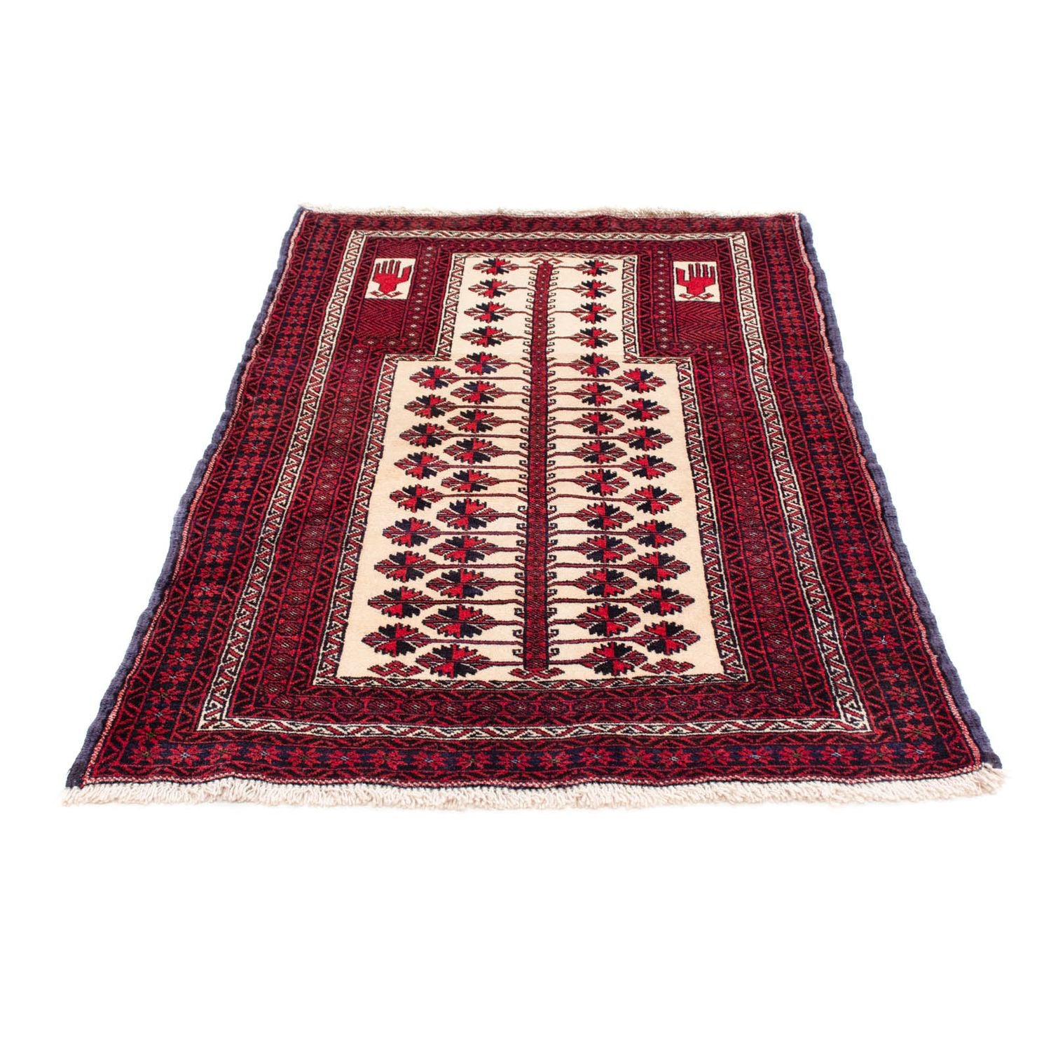 Baluch-tæppe - 136 x 89 cm - rød