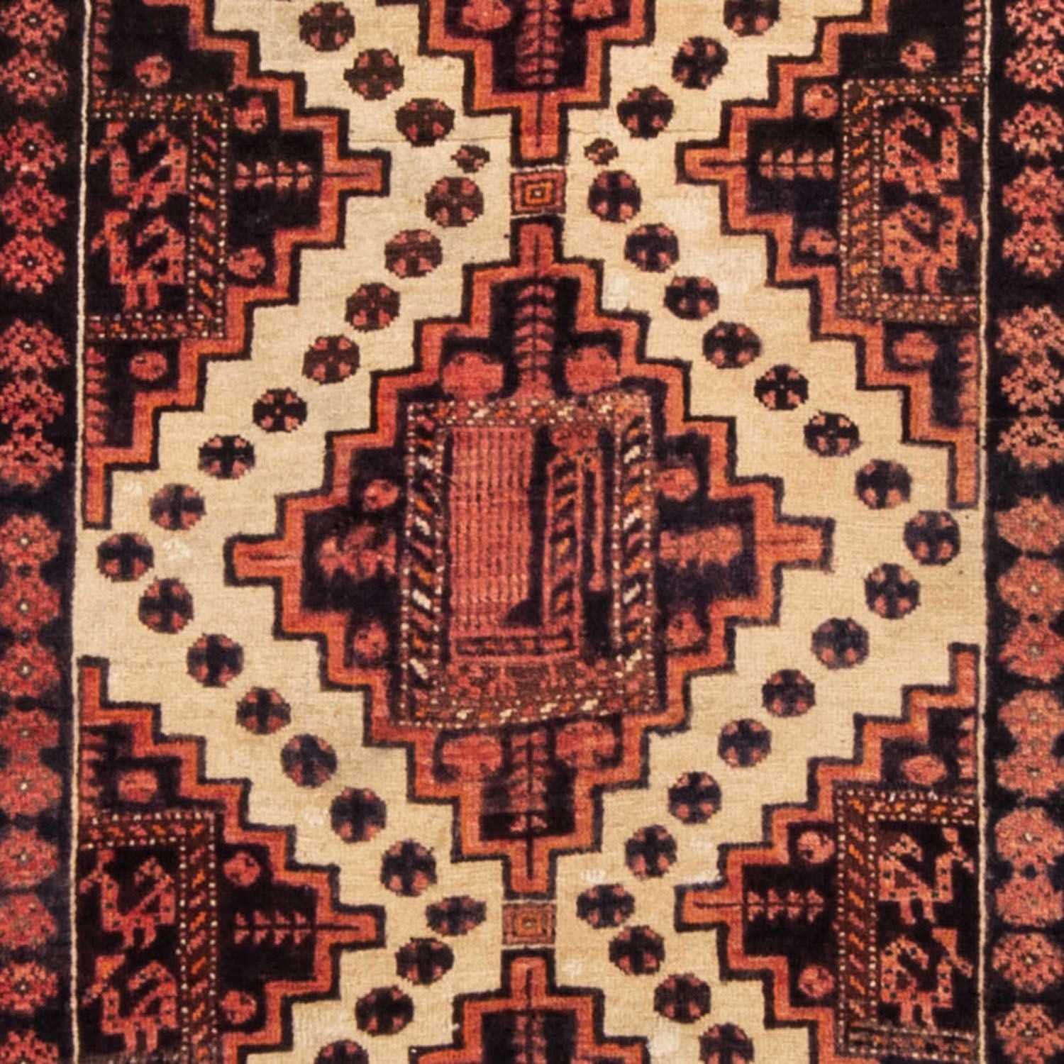 Løber Baluch-tæppe - 238 x 100 cm - lysrød