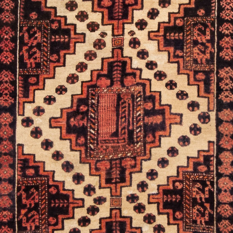 Løber Baluch-tæppe - 238 x 100 cm - lysrød