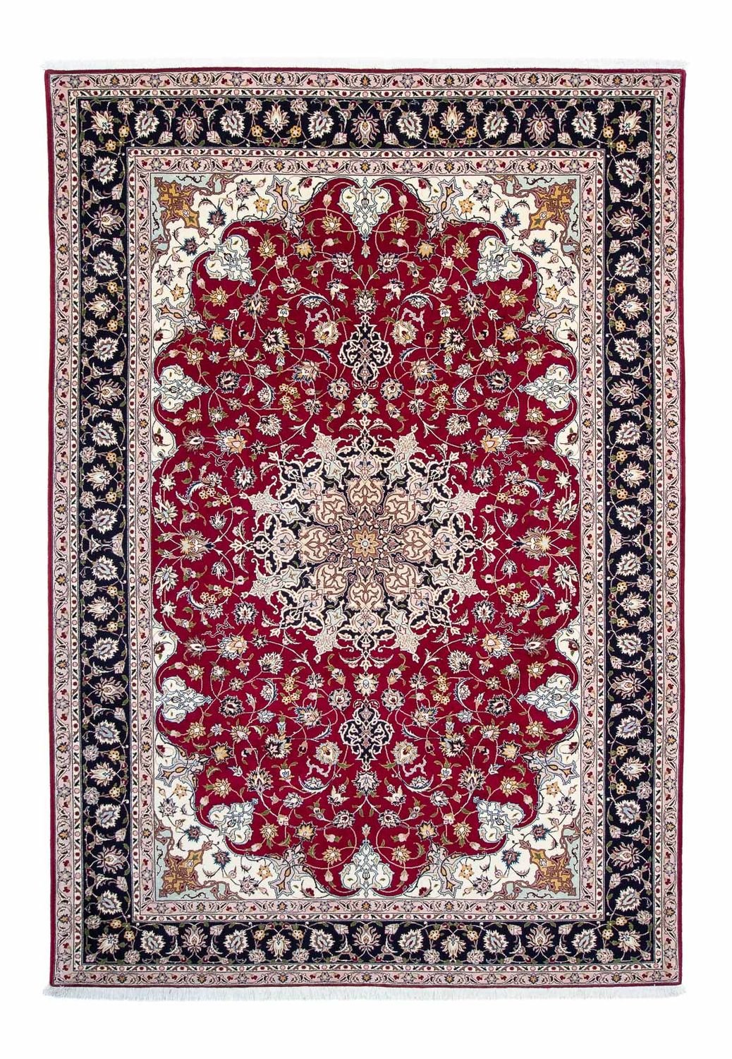 Persisk tæppe - Tabriz - Royal - 292 x 204 cm - mørkerød
