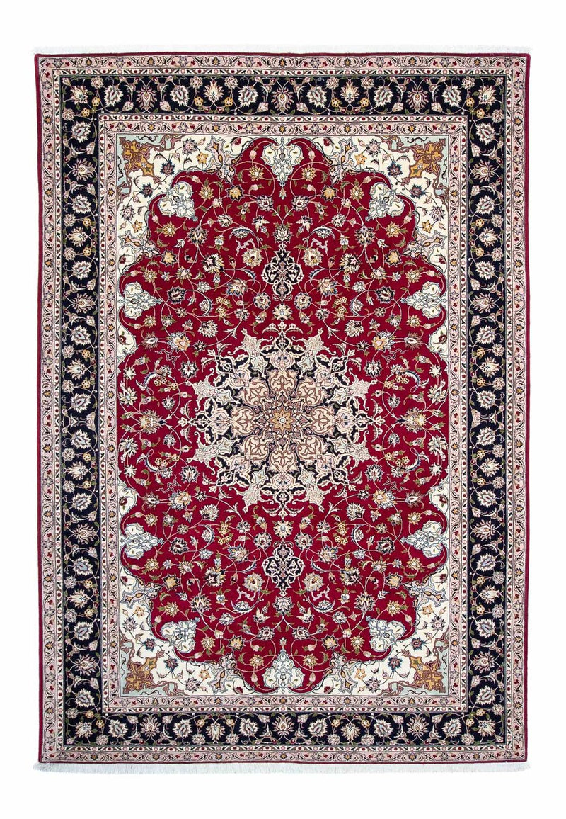 Persisk tæppe - Tabriz - Royal - 292 x 204 cm - mørkerød