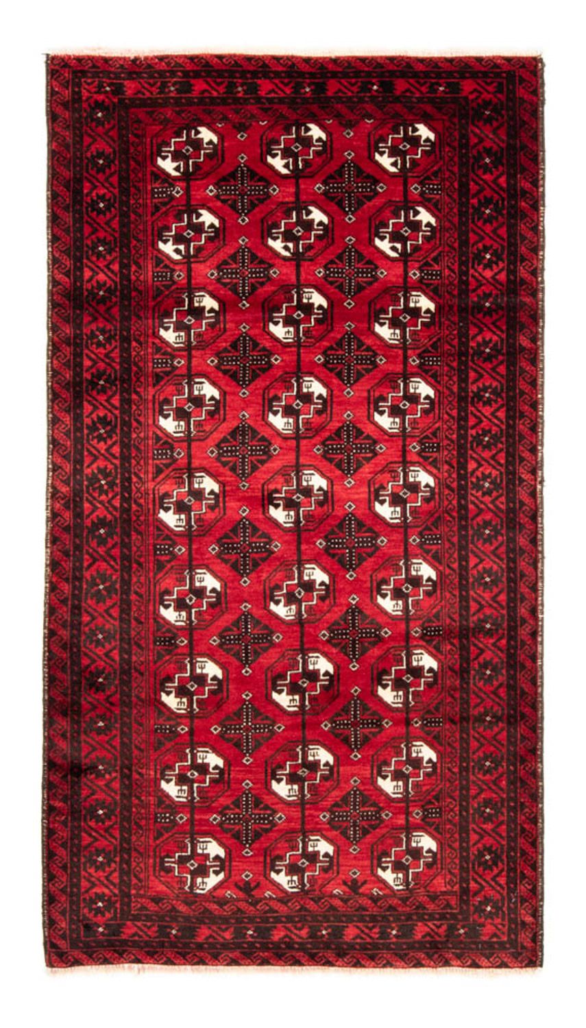 Løber Baluch-tæppe - 202 x 110 cm - mørkerød
