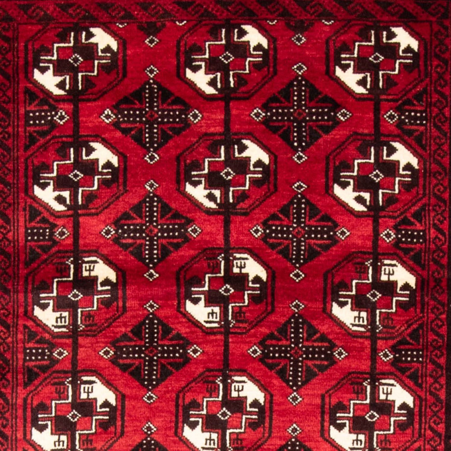 Løber Baluch-tæppe - 202 x 110 cm - mørkerød