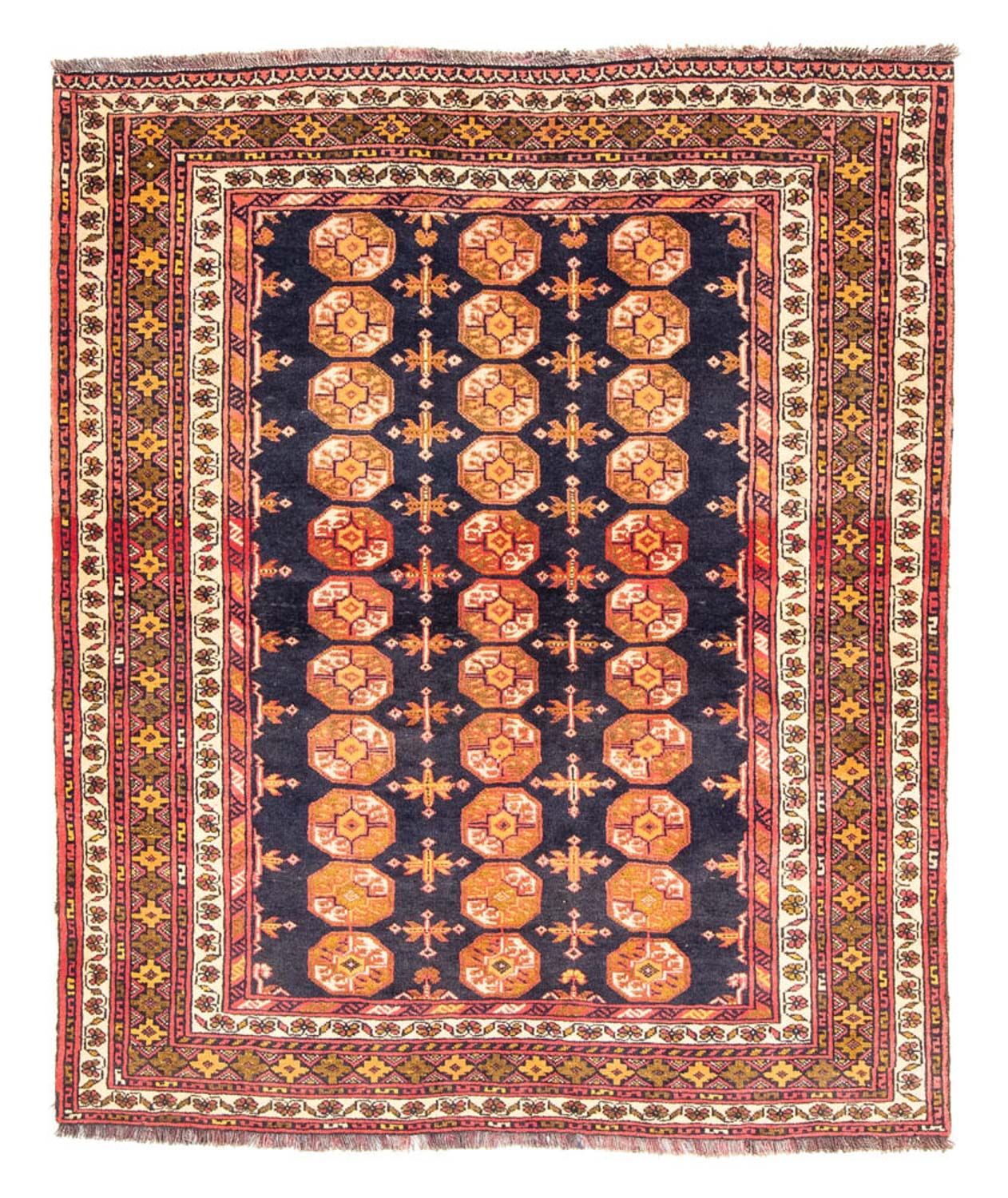 Baluch-tæppe firkantet  - 174 x 139 cm - mørkeblå