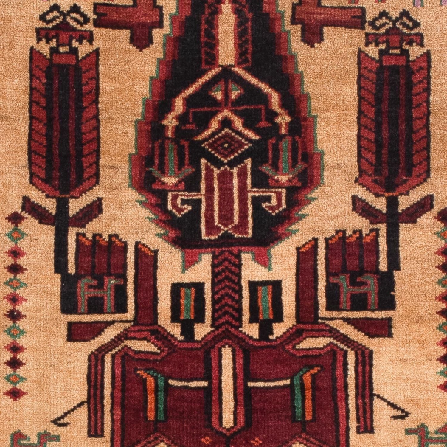 Baluch-tæppe - 135 x 82 cm - mørkerød